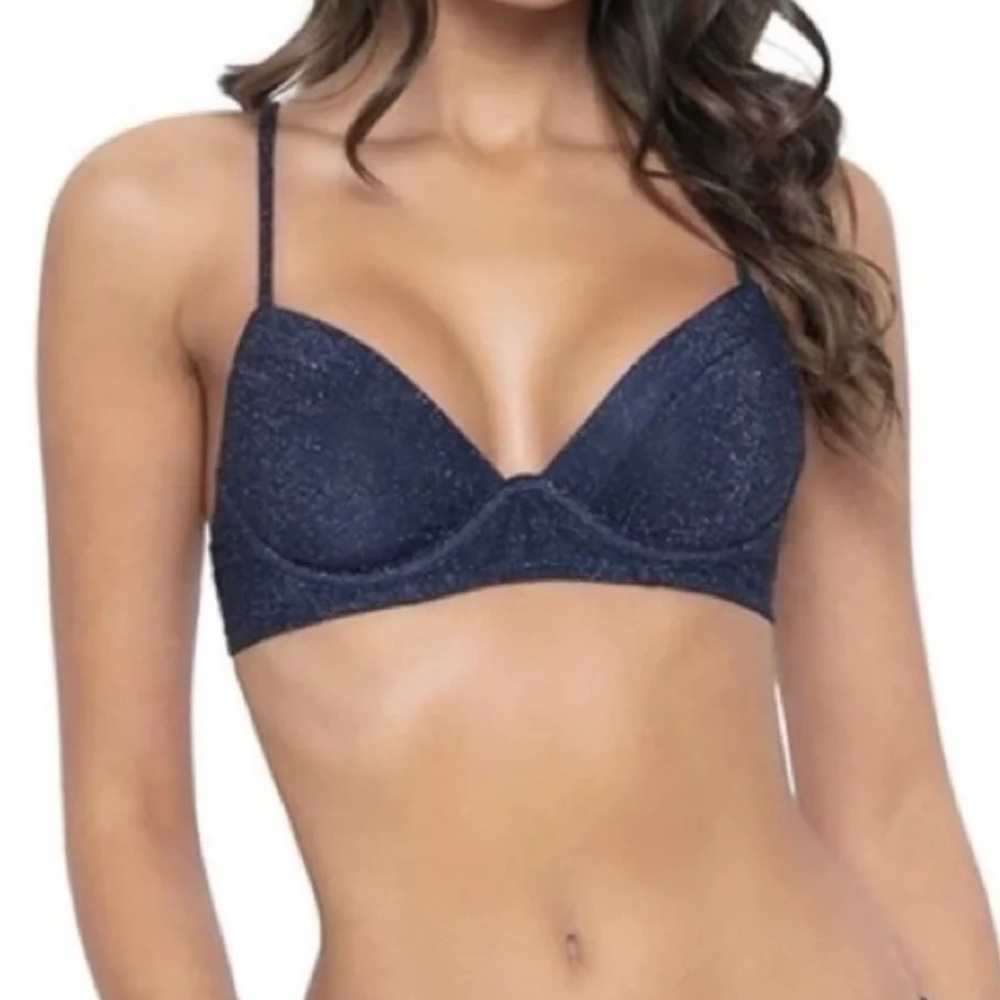 PQ Evie Sapphire underwire bralette bikini top. Size small.